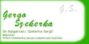 gergo szekerka business card